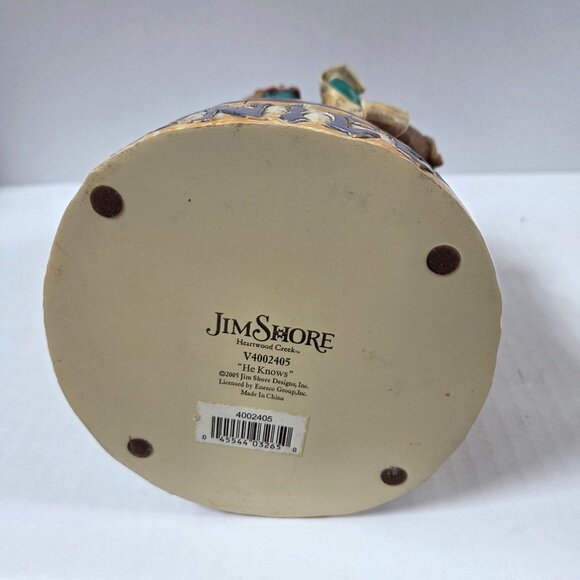 Jim Shore Hardwood Creek Santa Claus Naughty Nice Double Sided Figure He Knows - Picture 8 of 8